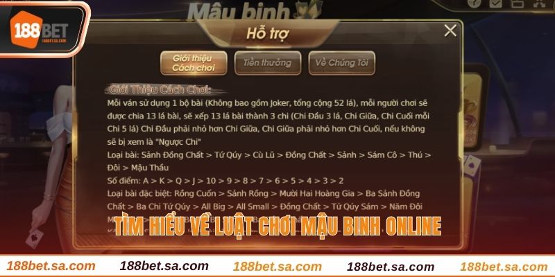 Mậu Binh Online - Chiến Thuật Chơi Game Chắc Thắng Dành Cho Newbie 3 Tìm hiểu về cách chơi mậu binh cơ bản tại 188BET
